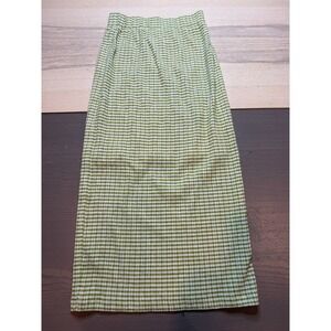 Vince Skirt Women XS Checked Smocked Midi Skirt